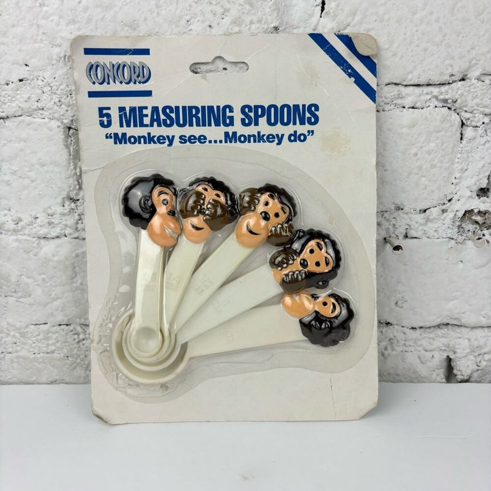 Vintage 90's Monkey See Monkey Do Measuring Spoons